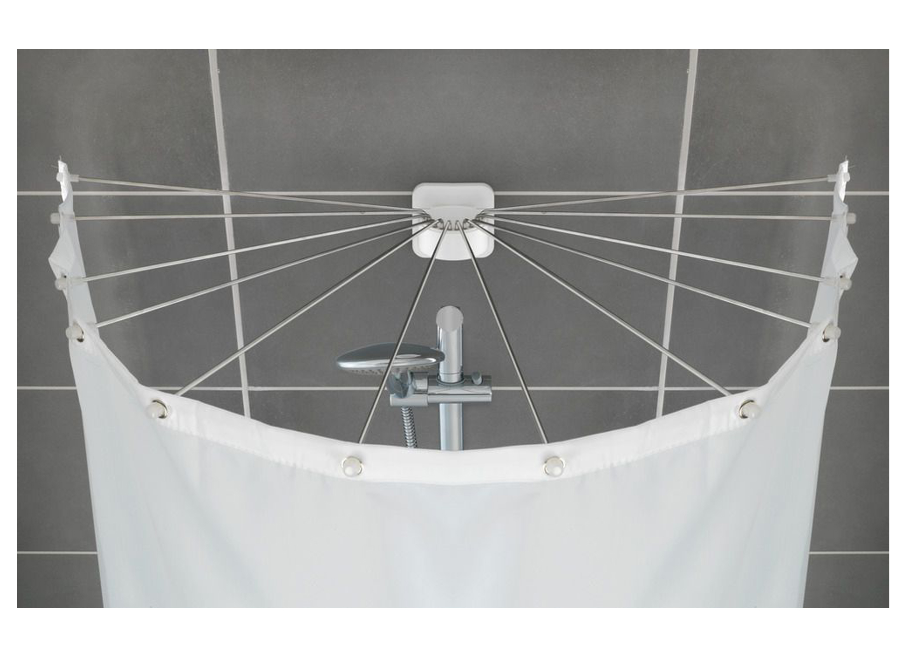 SUPPORT PARAPLUIE POUR RIDEAU DE DOUCHE 12 BRAS