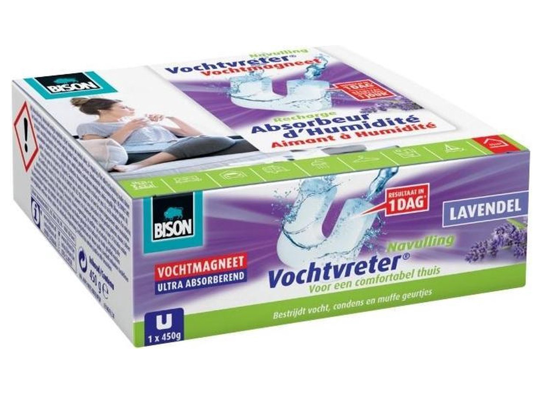 BISON VOCHTVRETER MAGNEET LAVENDEL 450G