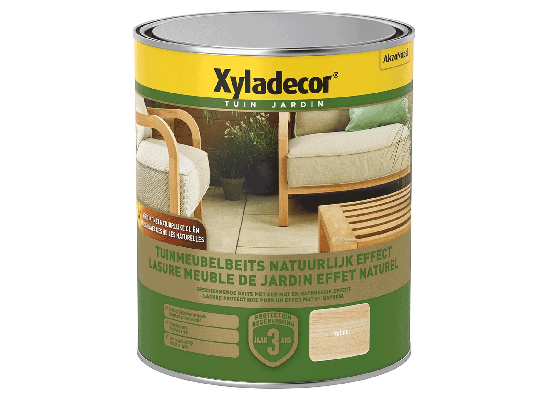 XYLADECOR TUINMEUBELBEITS NATUURLIJK EFFECT NATUREL 750ML