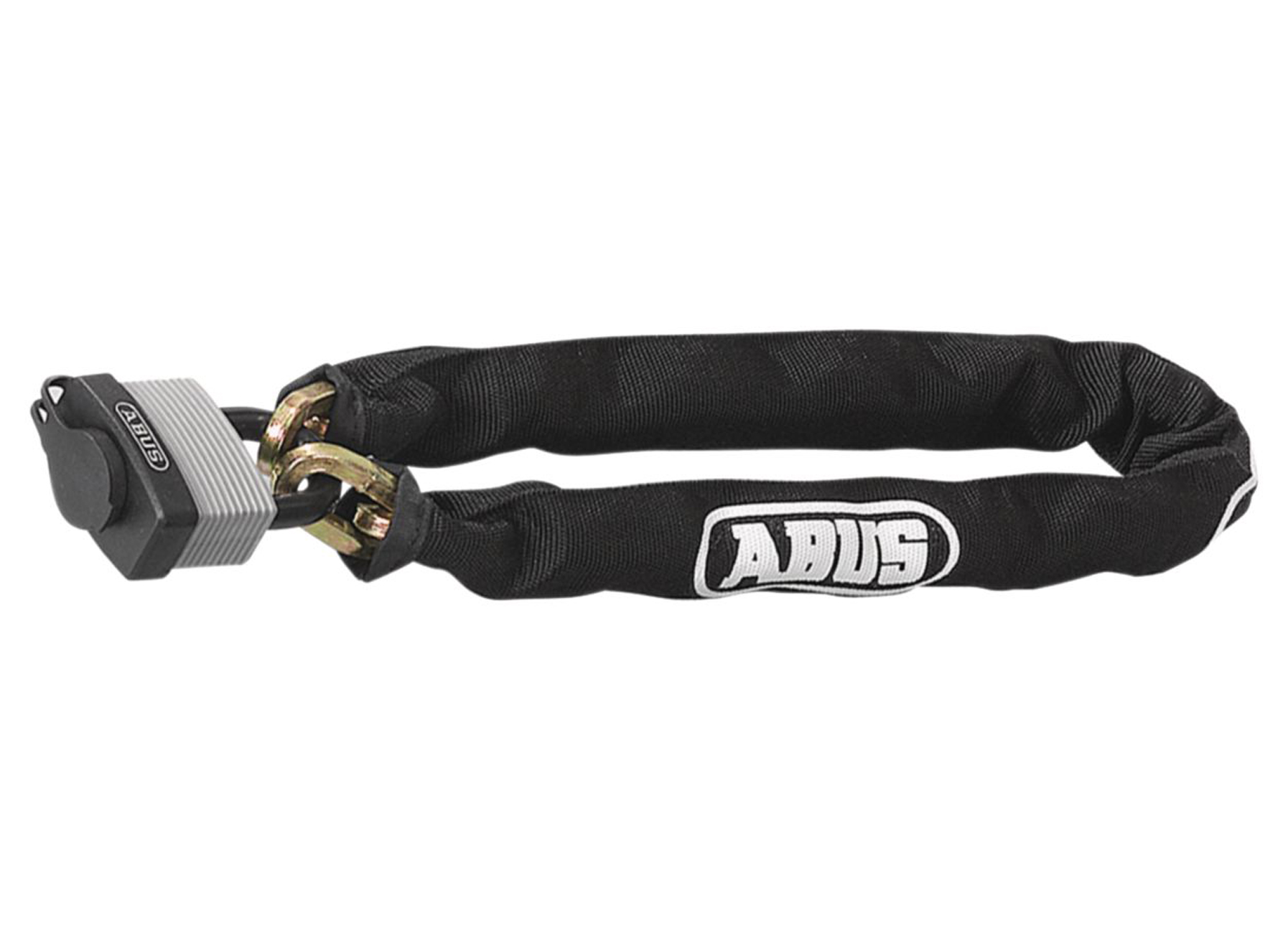 ABUS CHAINE NOIRE 6MM L=90CM AVEC CADENAS