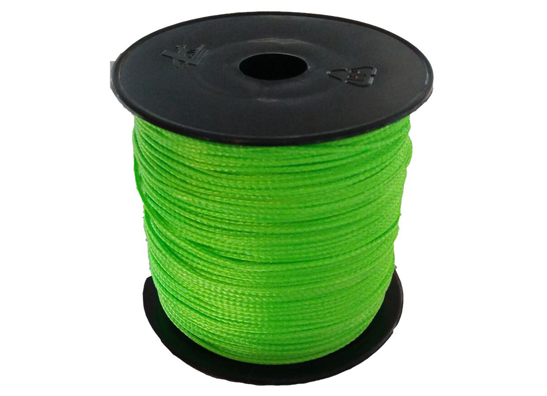 POLYESTER TRESSEE Ø1MM L=100M VERT FLUO