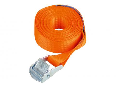 SANGLE D'ARRIMAGE A CLIQUET 1 PARTIE 250KG 25MM L=4M