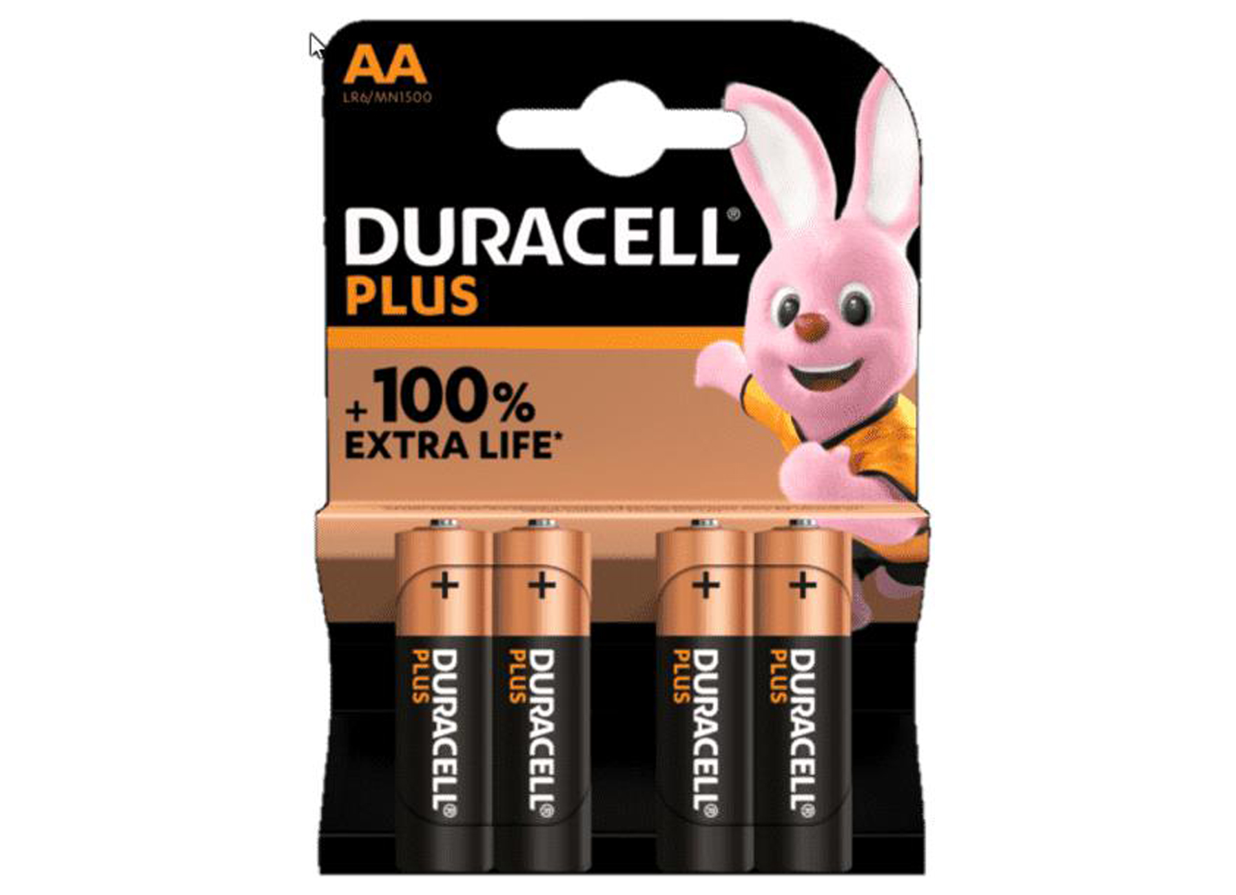 DURACELL PLUS POWER AA MN1500 LR06 4 PACK