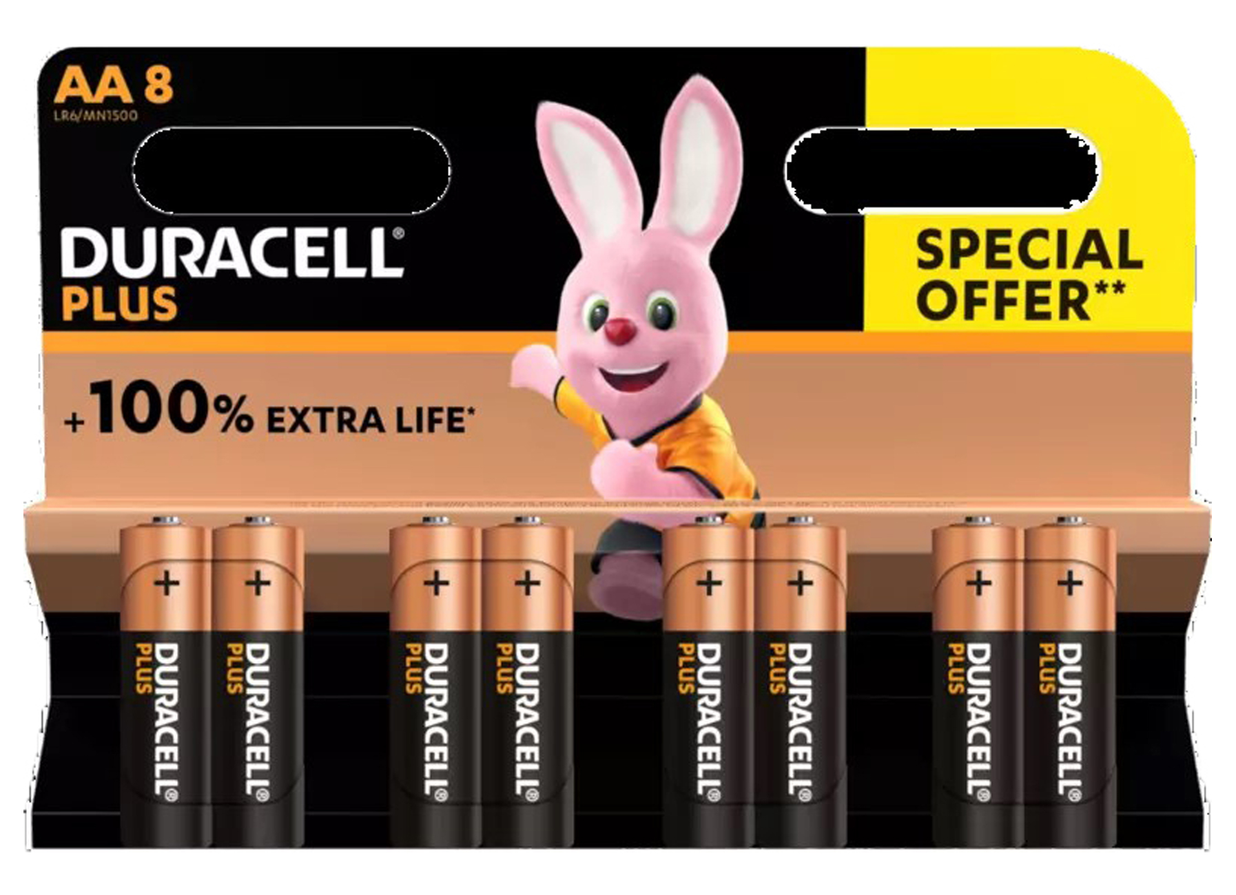 DURACELL PLUS POWER AA MN1500 LR06 8 PACK