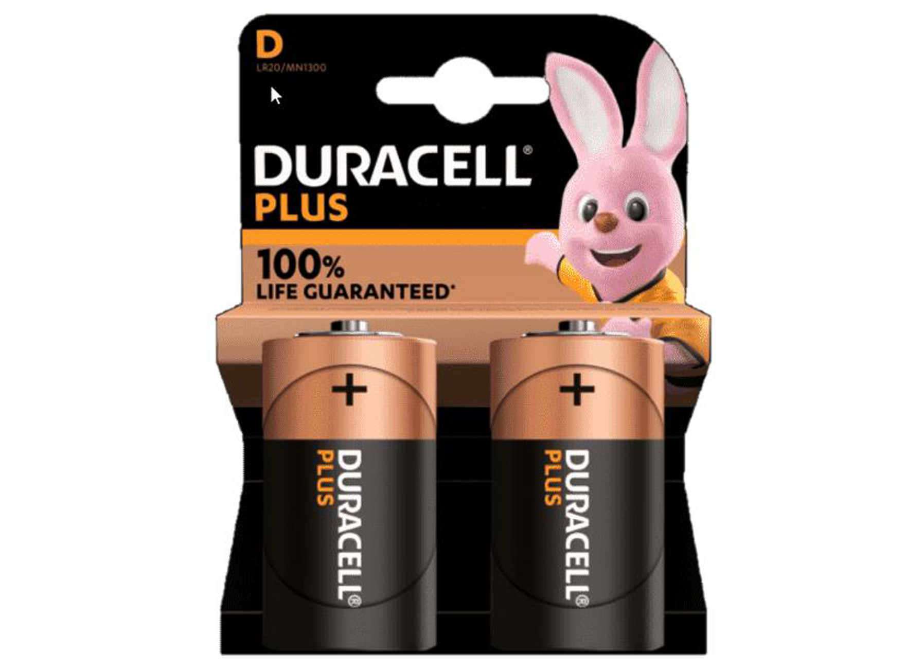 DURACELL PLUS POWER D MN1300 LR20 2 PACK