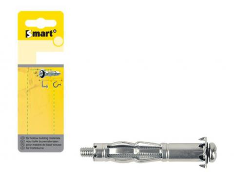 SMART CHEVILLE METALLIQUE CORPS CREUX M5X52 ZINGUE 4 PIECES