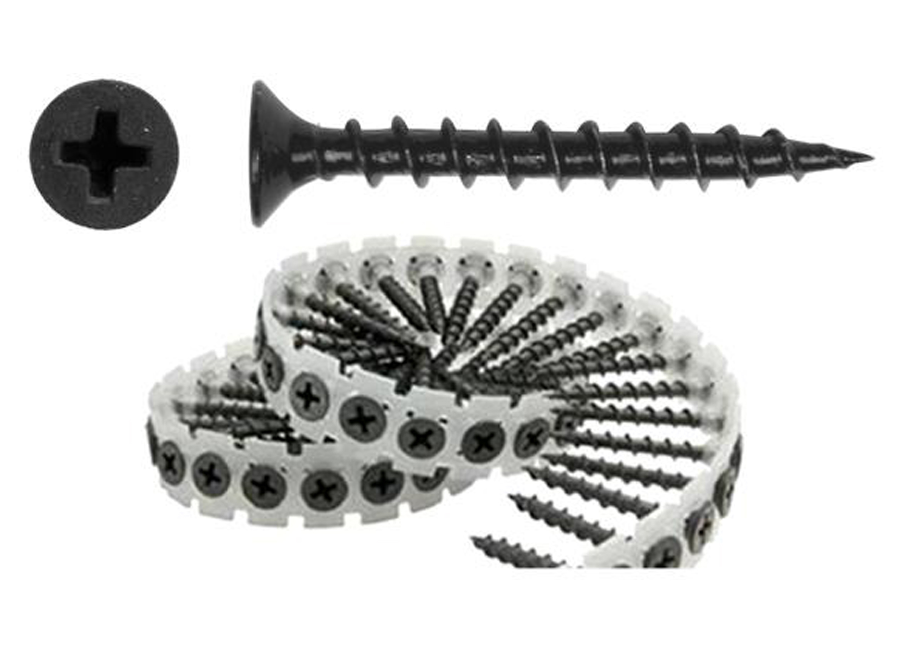 SNELBOUWSCHROEF TROMPETKOP Ø3,90X45MM GEFOSFATEERD 200 ST