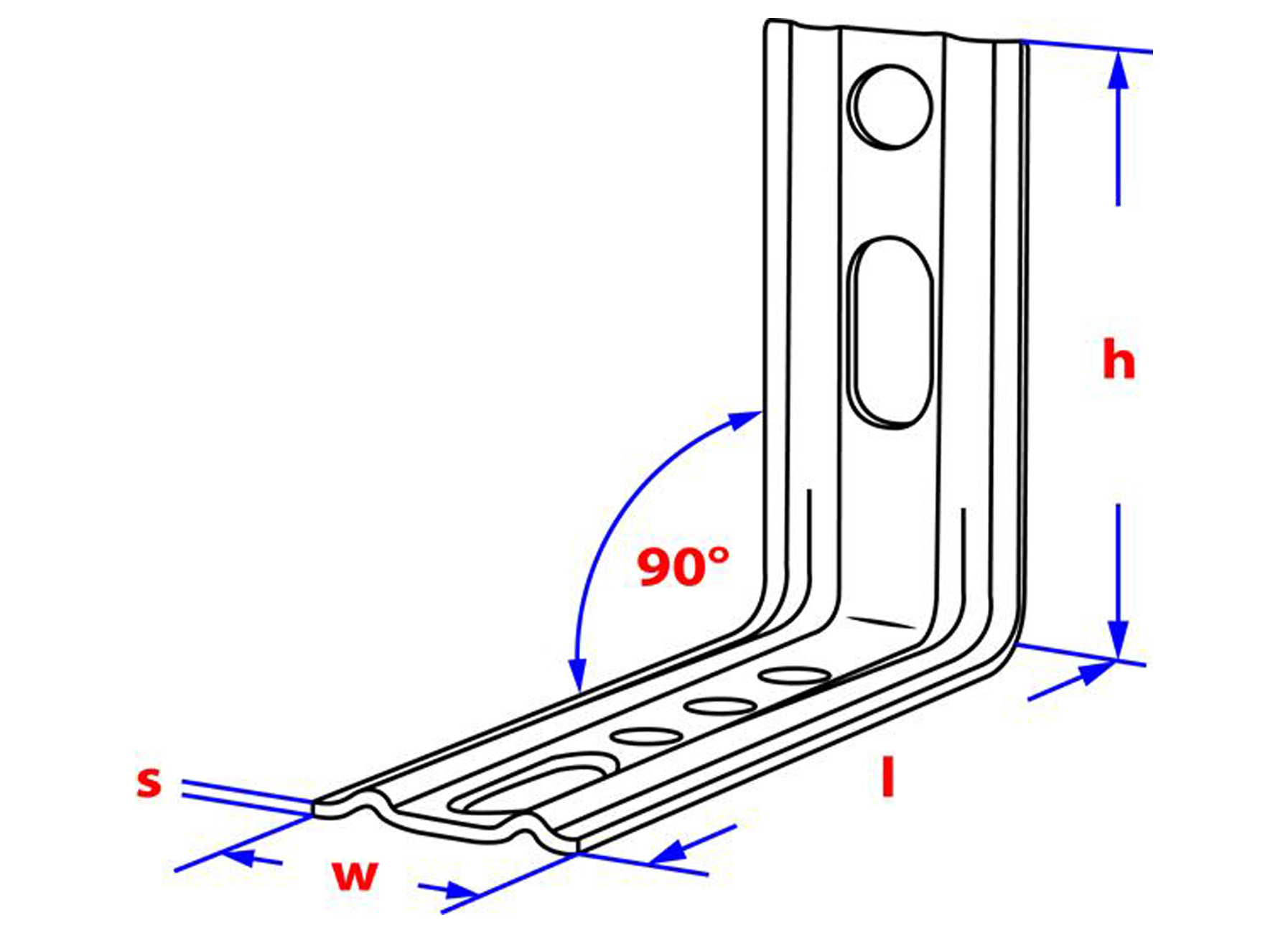 KOZIJNHOEK 90° MET RIL 30X65X90 VERZINKT