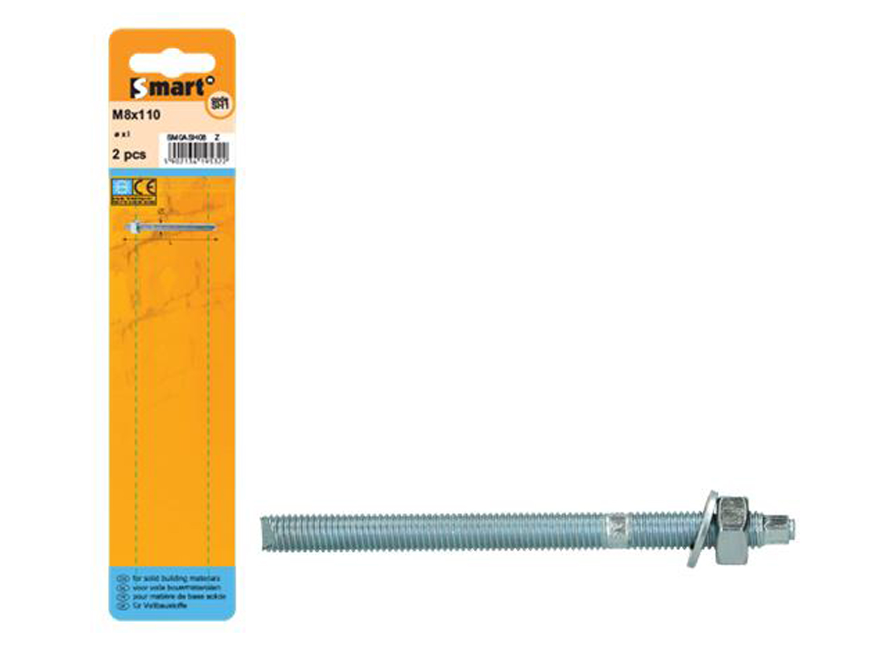 TIGE FILETEE 5.8 AVEC RONDELLE ET ECROU