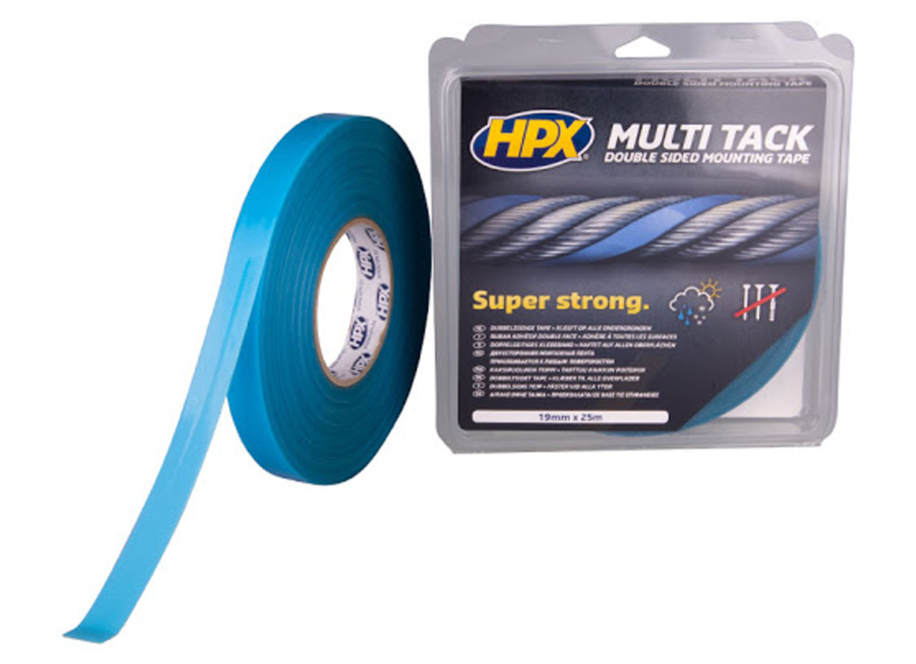 HPX DUBBELZIJDIGE MULTI-TACK TAPE 19MMX25M