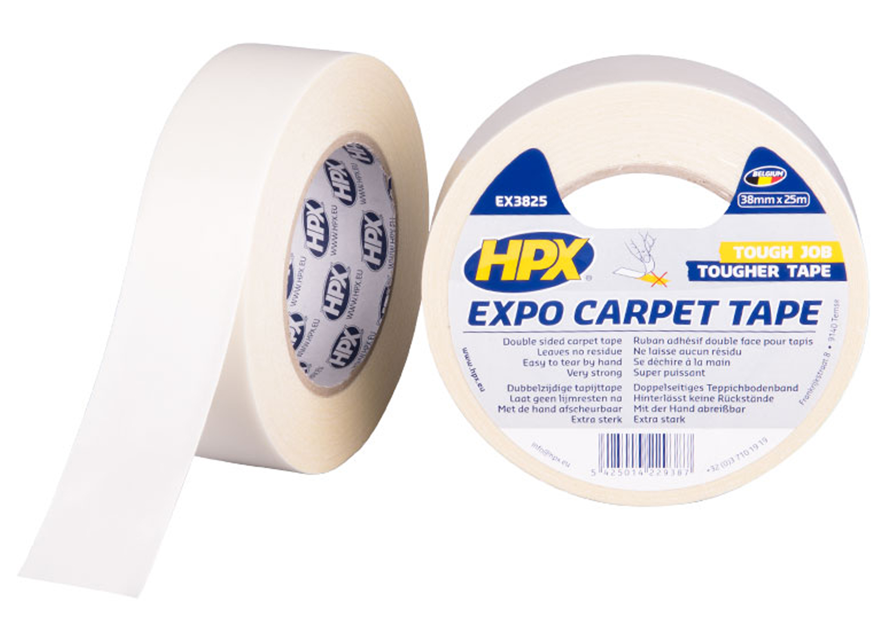 HPX EXPO CARPET TAPE - BLANC 38MM X 25M