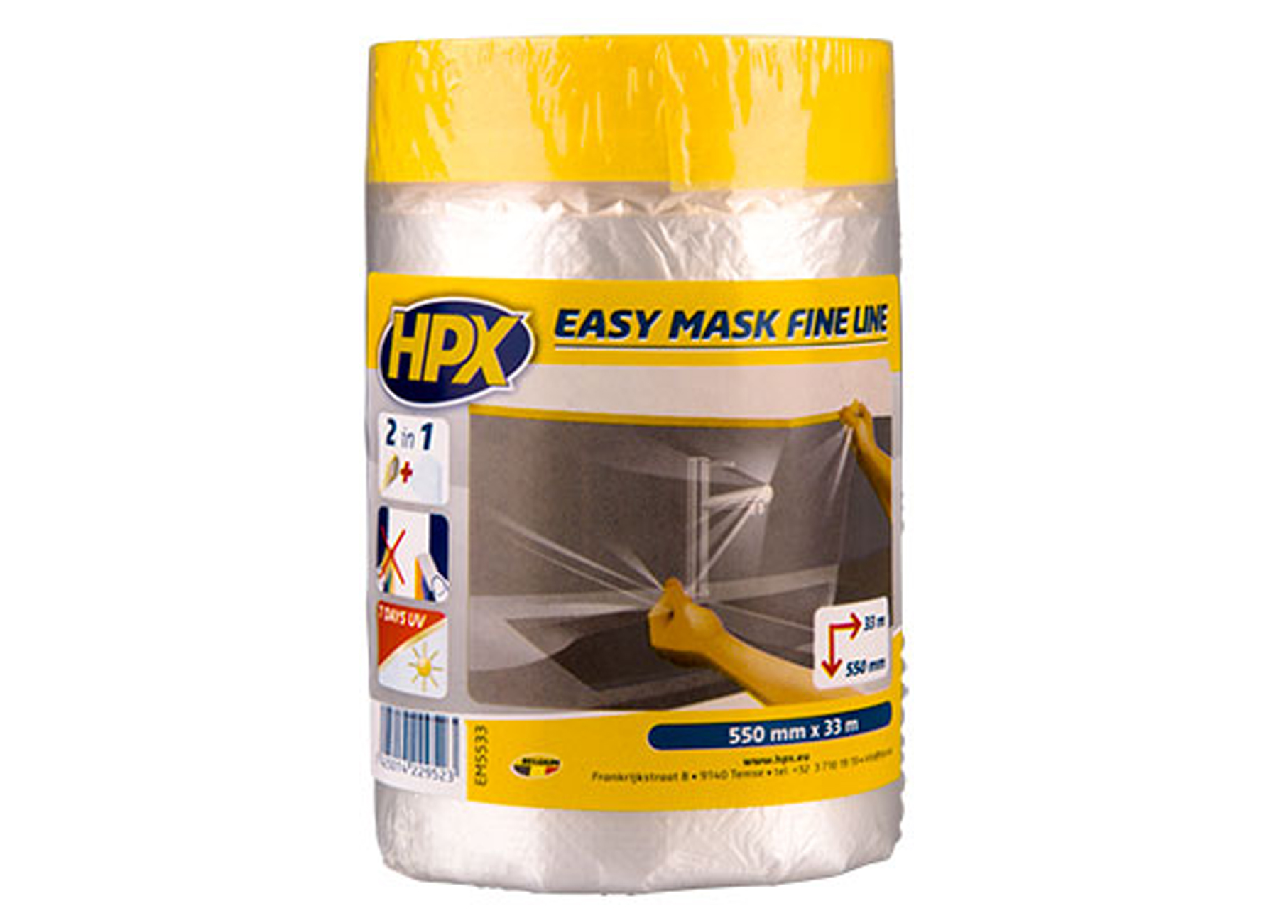HPX EASY MASK GOLD TAPE - 550MM X 33M