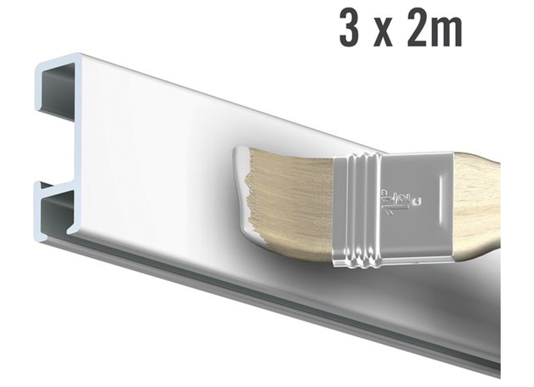 OPHANGSET CLICK RAIL WIT PRIMER RAL 9016 3 X 2M