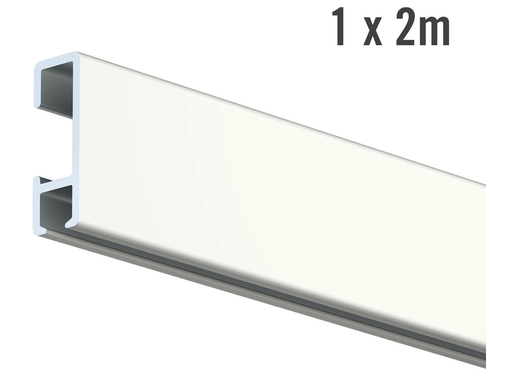 OPHANGSET CLICK RAIL WIT RAL 9010 1 X 2M