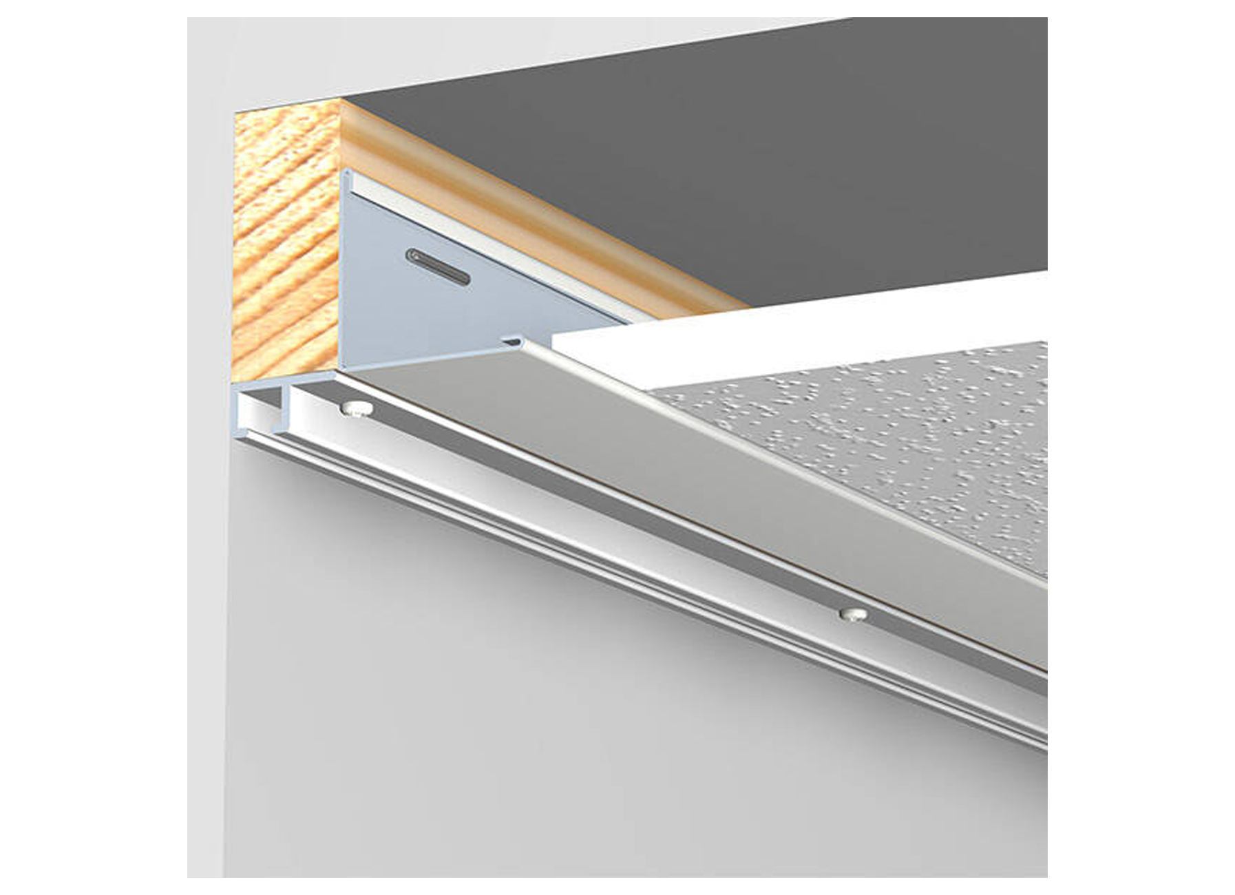 JEU D''ACCROCHAGE TOP RAIL BLANC 2M