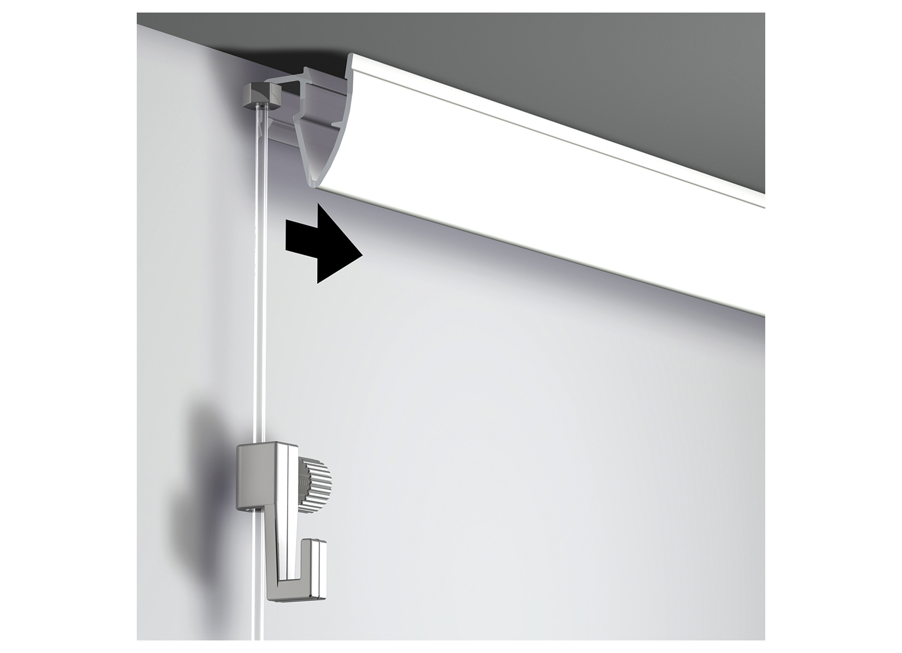 JEU D''ACCROCHAGE UP RAIL BLANC 2M