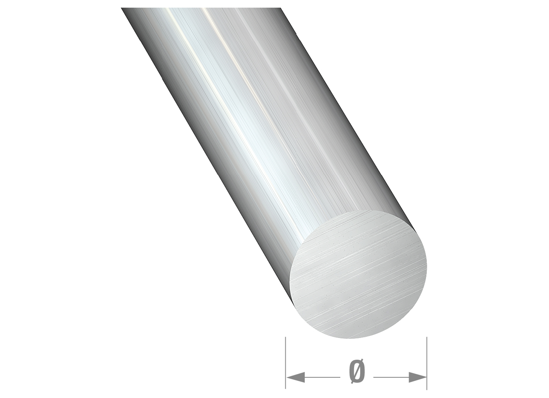 ROND PROFIEL ALU BRUT Ø6 1M