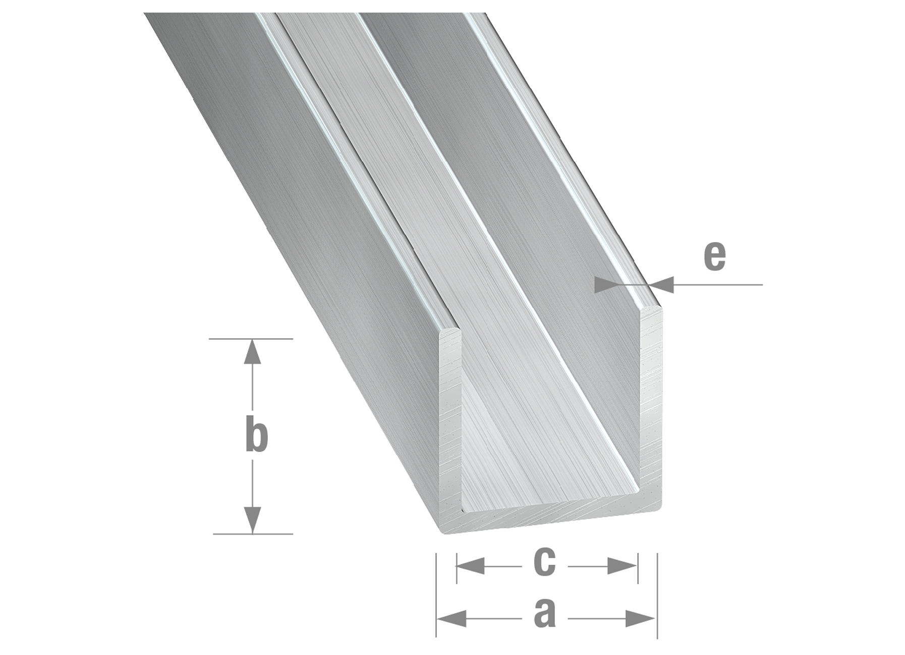 U-PROFIEL ALU BRUT 6X6X4X1MM 1M