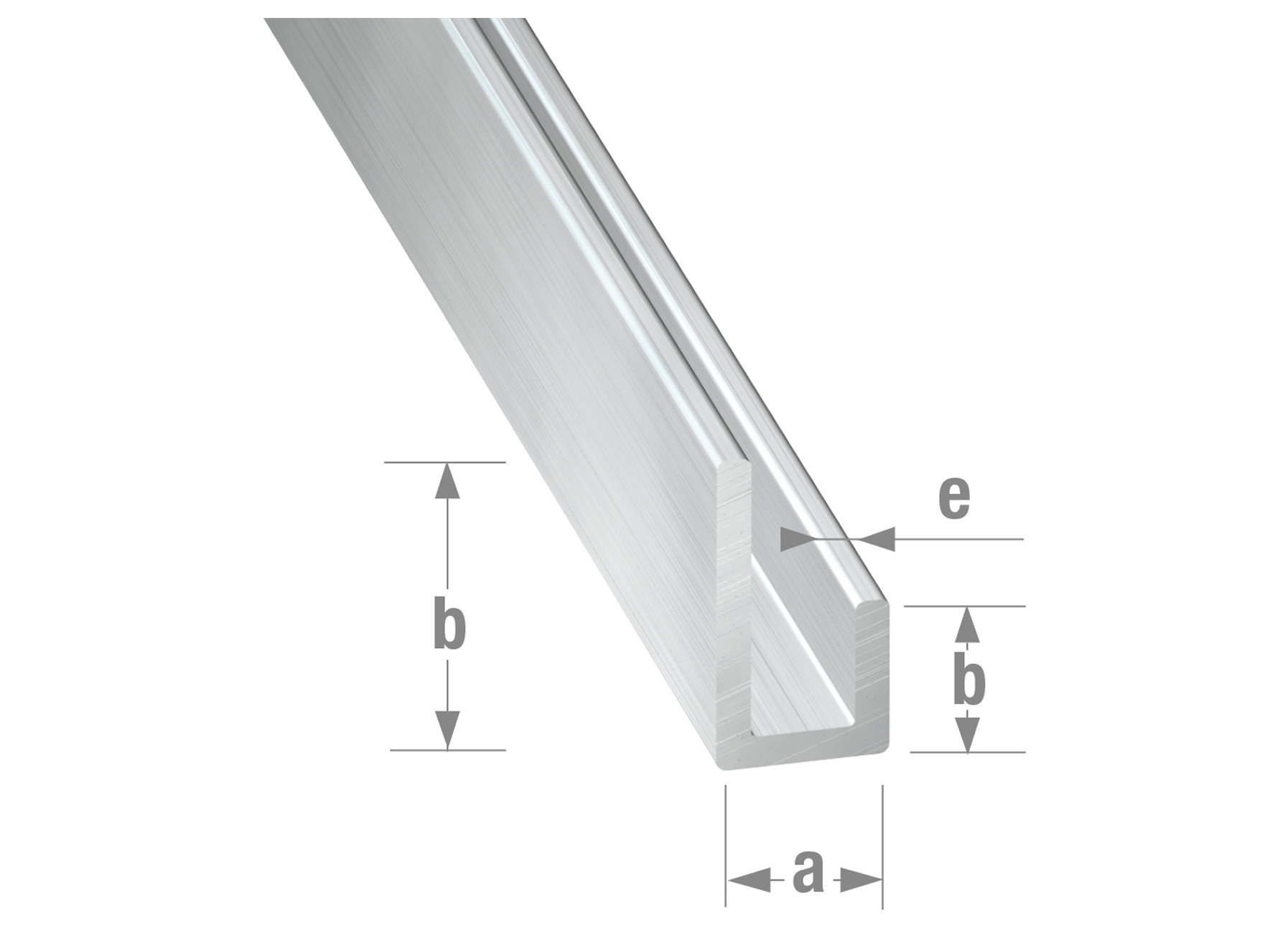 KROONLIJST ALU 20X10X10X1,5MM 1M