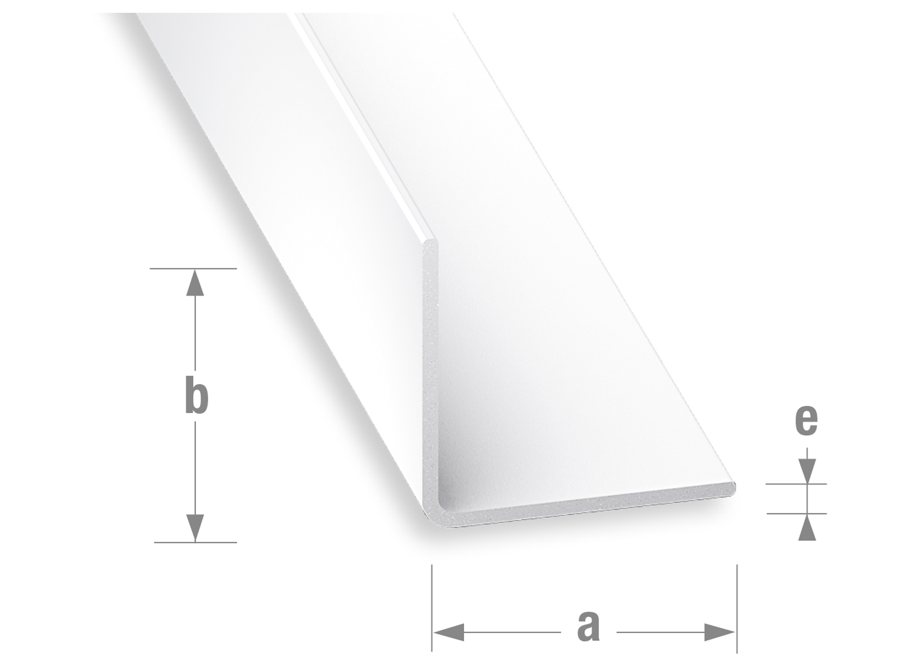 HOEKPROFIEL PVC WIT 10X10MM 2M