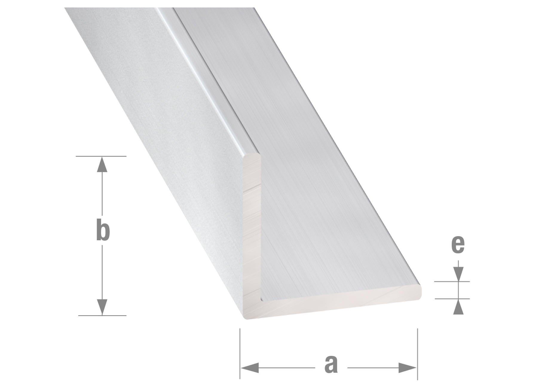 HOEKPROFIEL ALU GEANODISEERD ONGEKLEURD 10X10X1MM L=2M