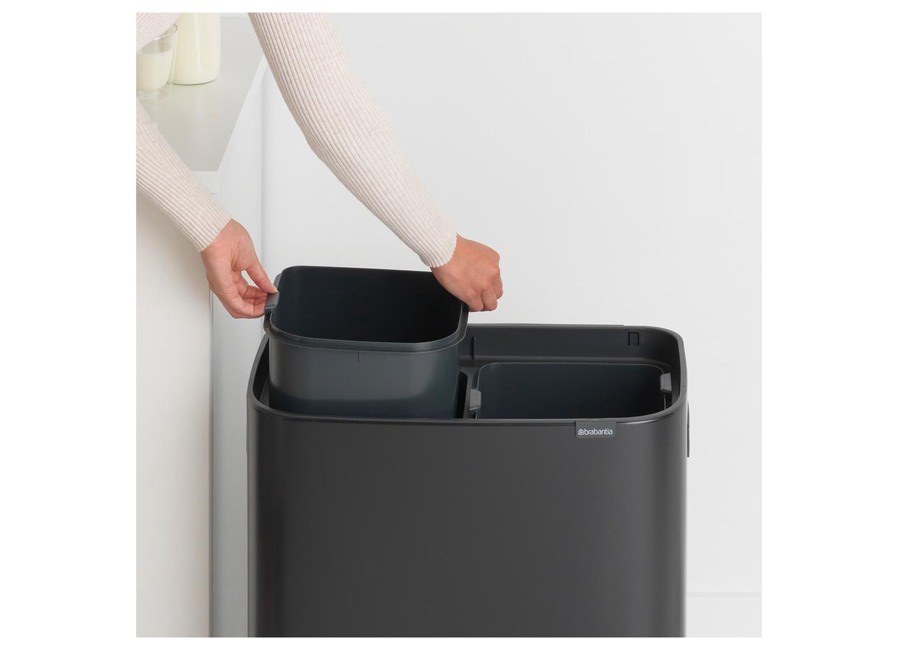 BRABANTIA AFVALEMMER BO TOUCH BIN 2X30L MATT BLACK