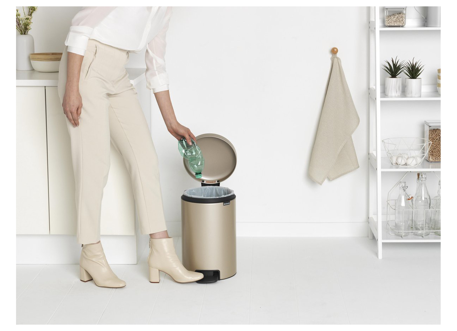 BRABANTIA PEDALETTE NEWICON 12L CHAMPAGNE