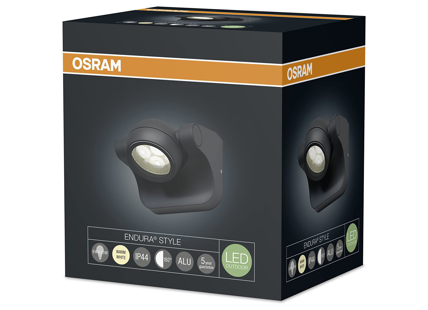 OSRAM LED WANDLAMP ENDURA HEMISPHERE 6W GRIJS