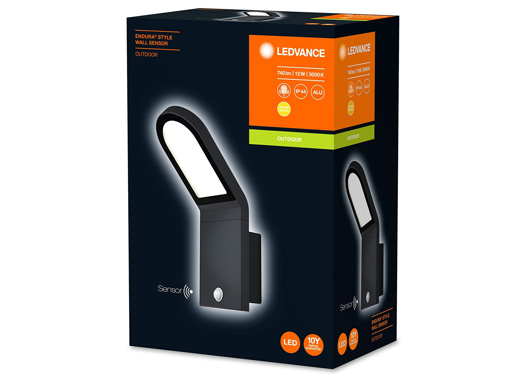 LEDVANCE ENDURA STYLE WALL WANDLAMP PIR 12W GRIJS