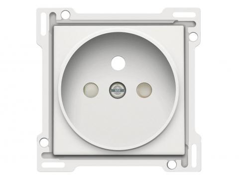 NIKO CENTRAALPLAAT STOPCONTACT MET PENAARDE 21MM ORIGINAL WHITE 20 STUKS