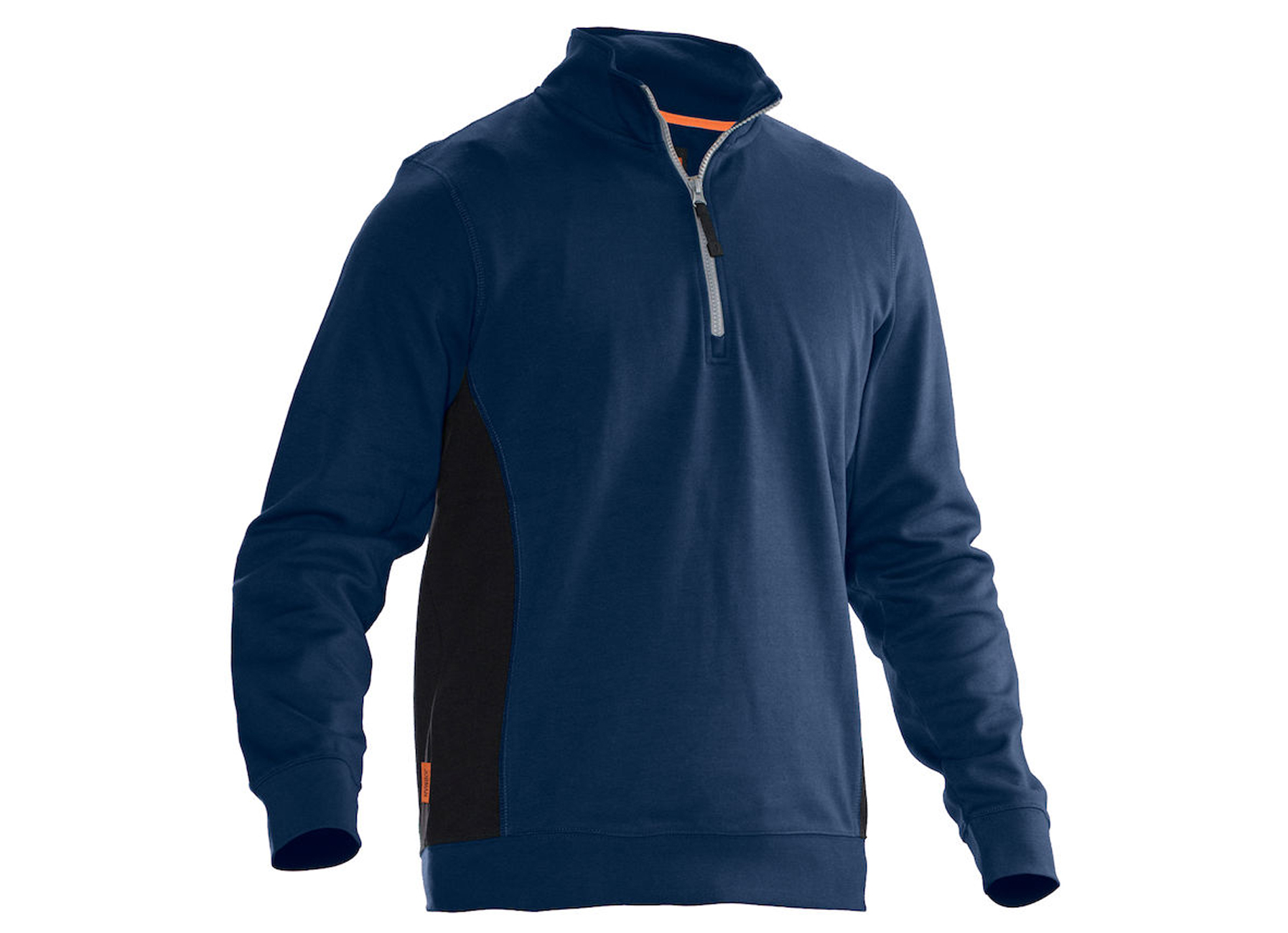 JOBMAN SWEATSHIRT 1/2-RITS 5401 MARINE/ZWART L