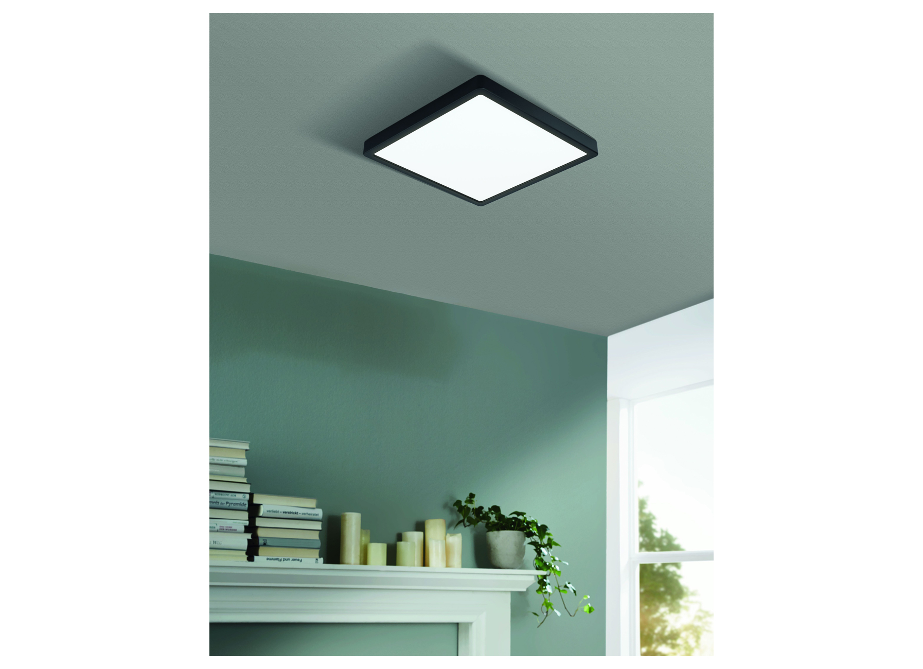 EGLO LUMINAIRE EN SAILLIE FUEVA 5 NOIR 285X285MM 20W 3000K