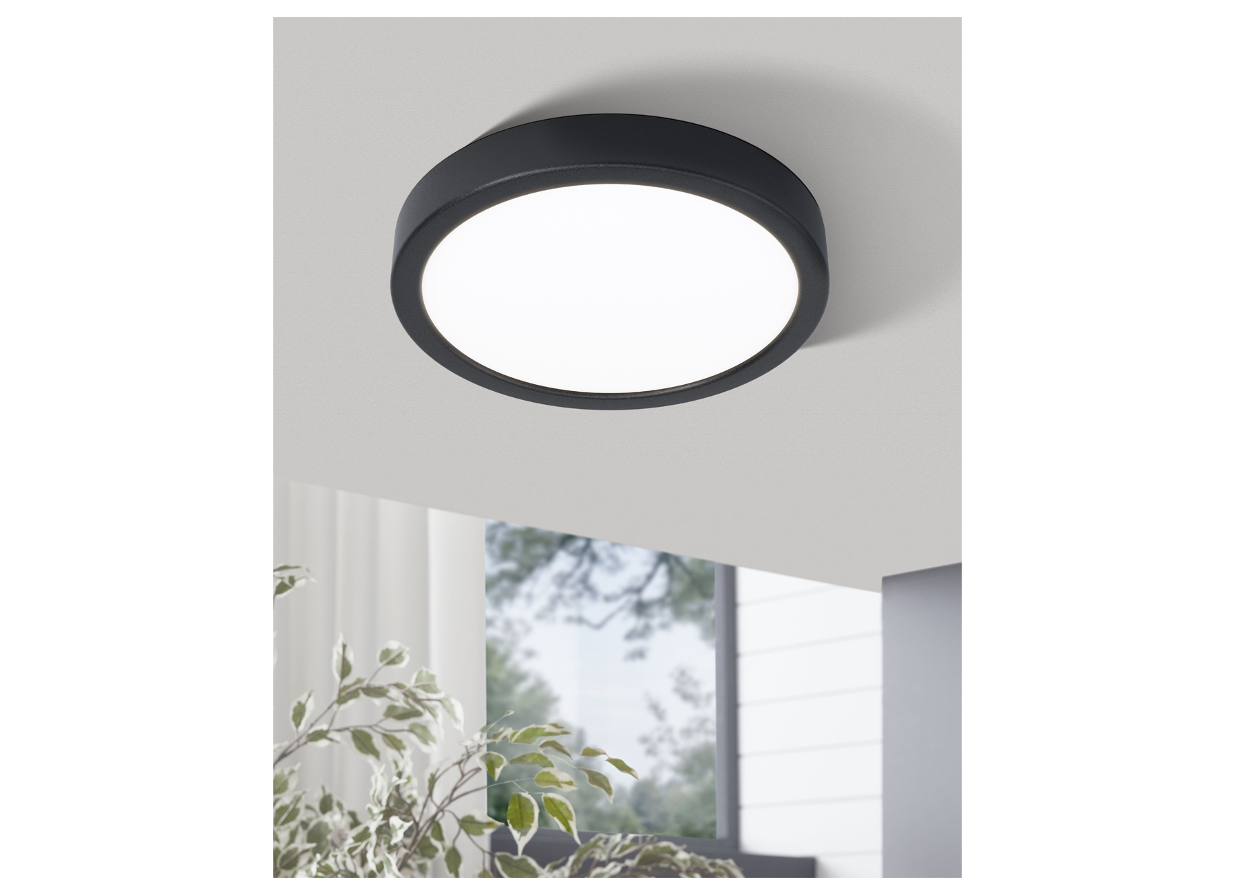 EGLO LUMINAIRE EN SAILLIE FUEVA 5 NOIR Ø210MM 16,5W 3000K