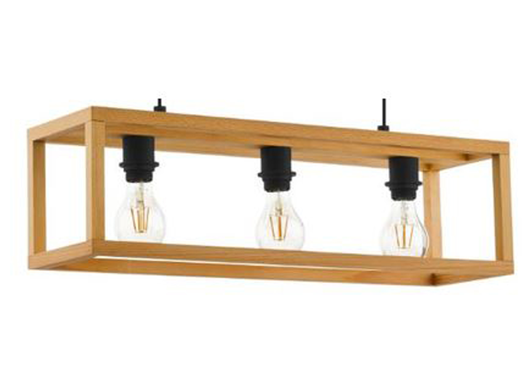 EGLO SUSPENSION BLACKCROWN 1 NOIR/BOIS 3X40W