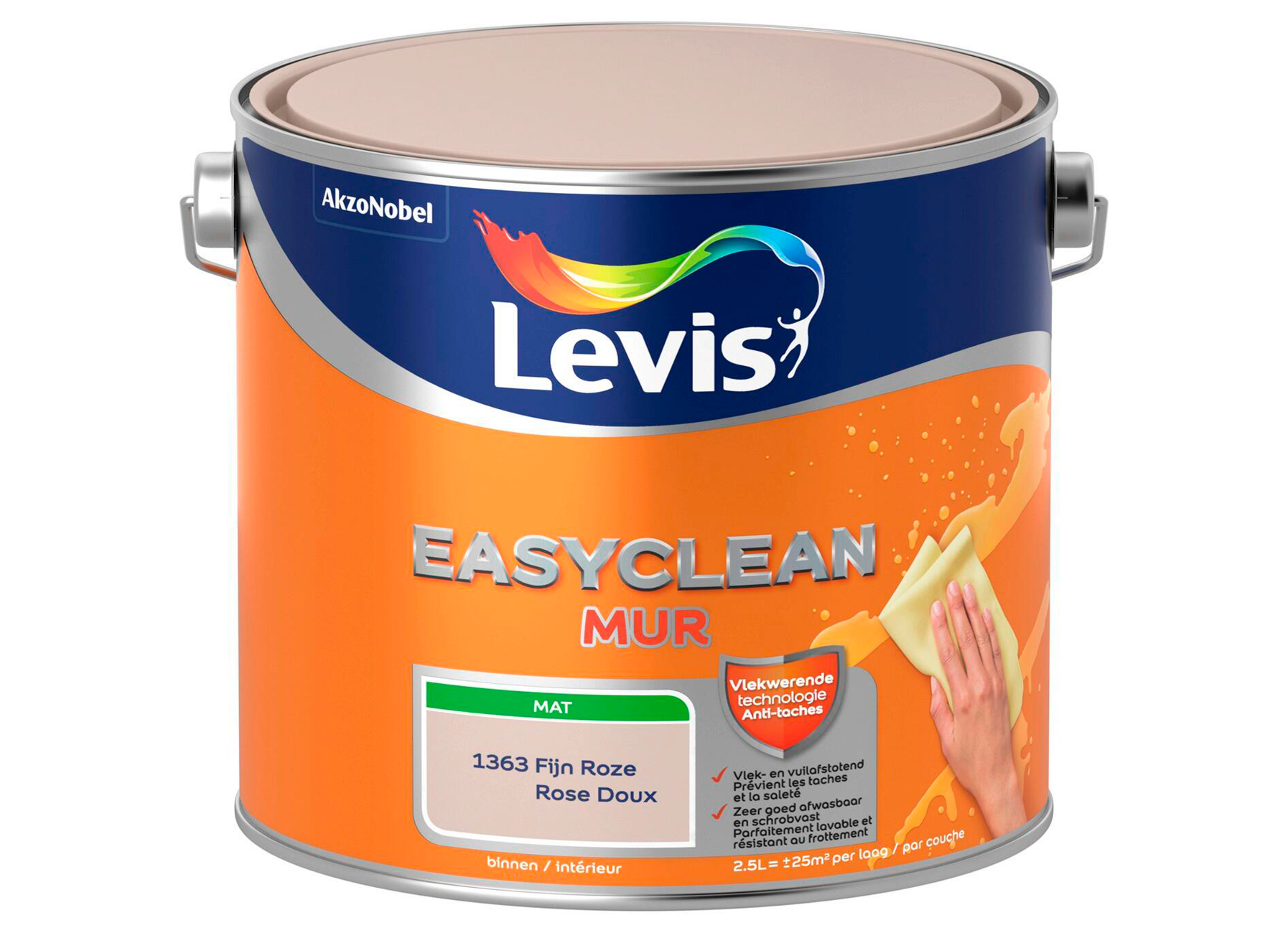 LEVIS EASYCLEAN MUUR MAT FIJN ROZE 2.5L