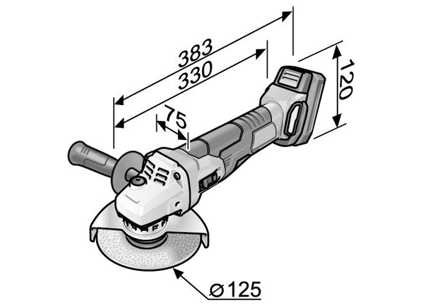 FLEX ACCU HAAKSE SLIJPER LB 125 18.0-EC