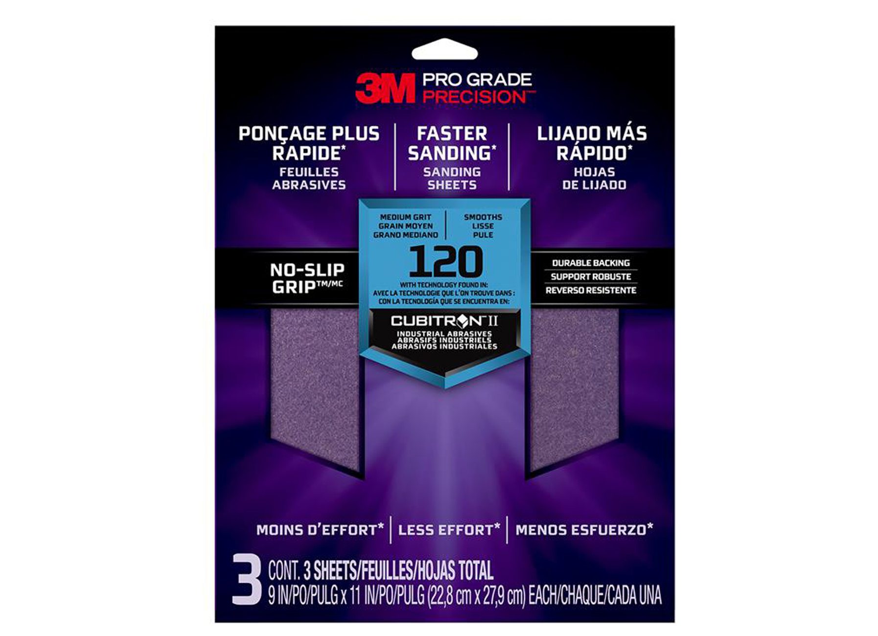 3M PGP FEUILLES A PONCER G120 MEDIUM