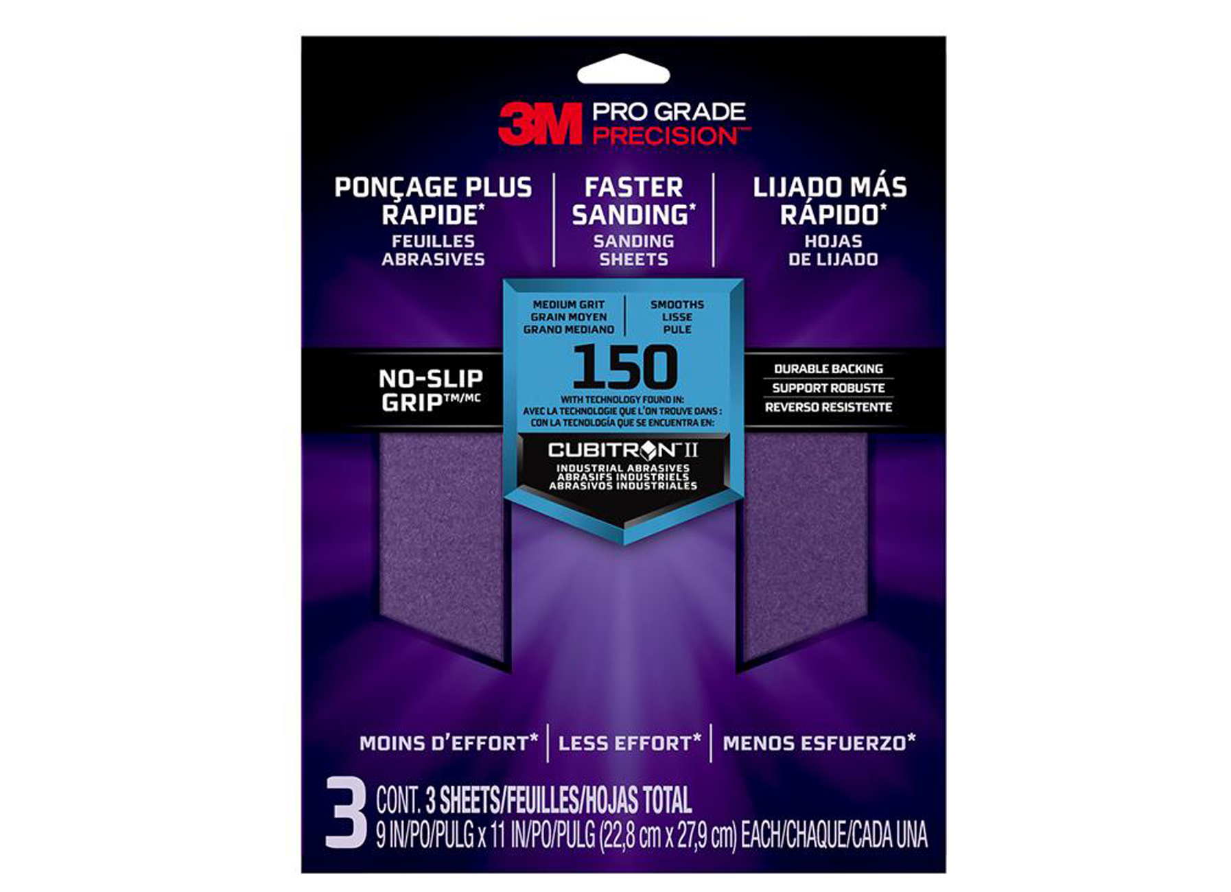 3M PGP FEUILLES A PONCER G150 MEDIUM