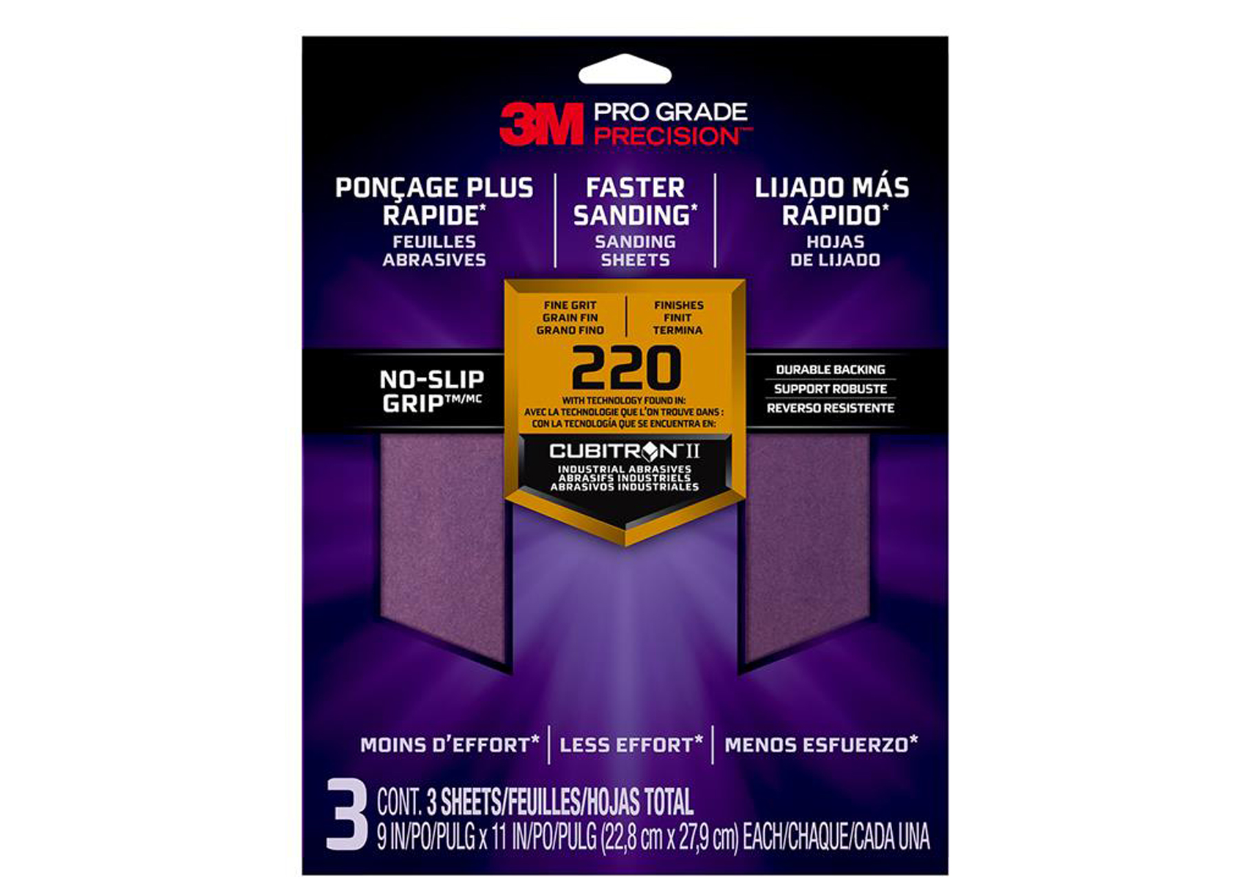 3M PRO GRADE PRECISION FEUILLES A PONCER