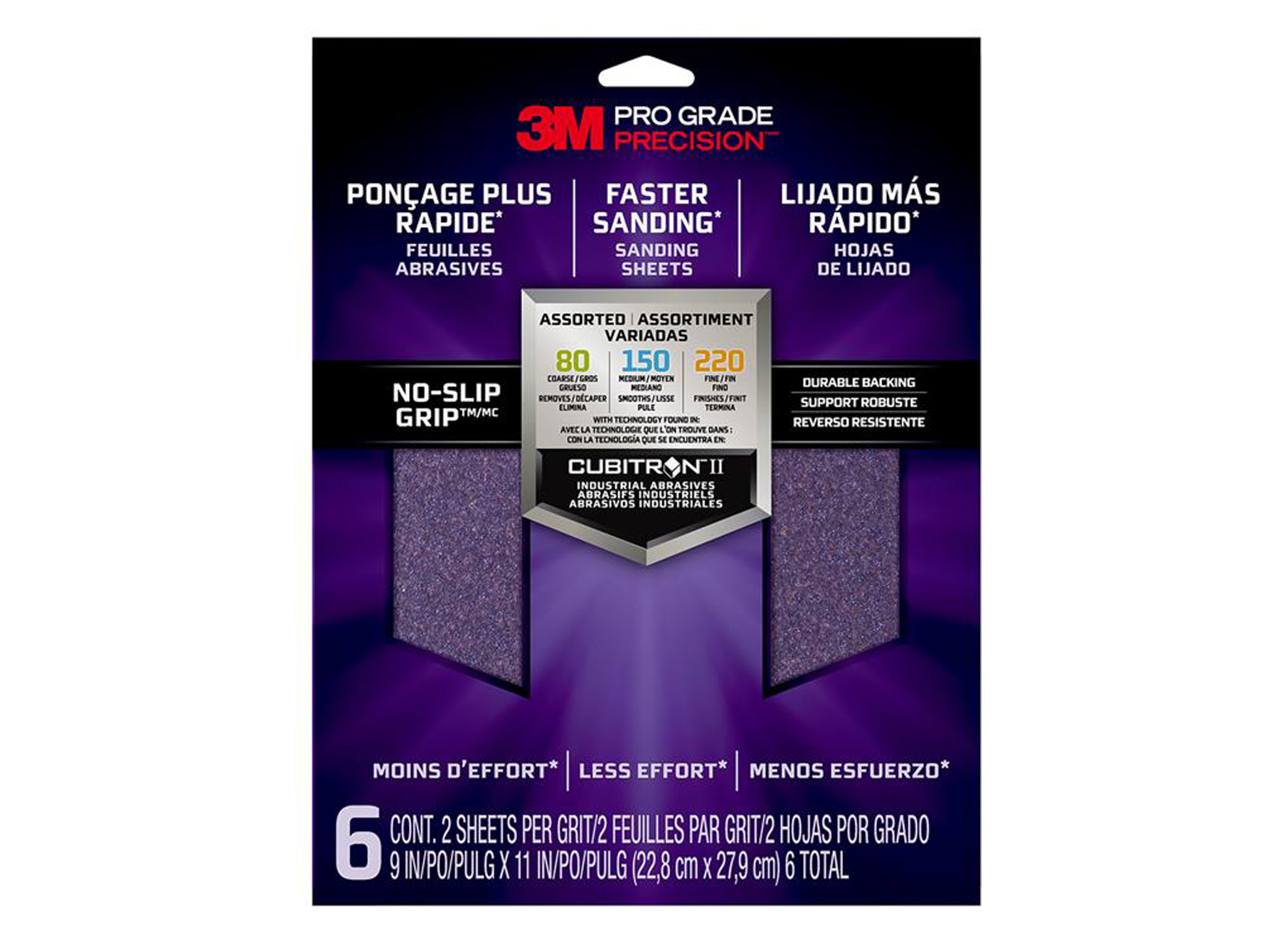 3M PGP FEUILLES A PONCER G80/150/220