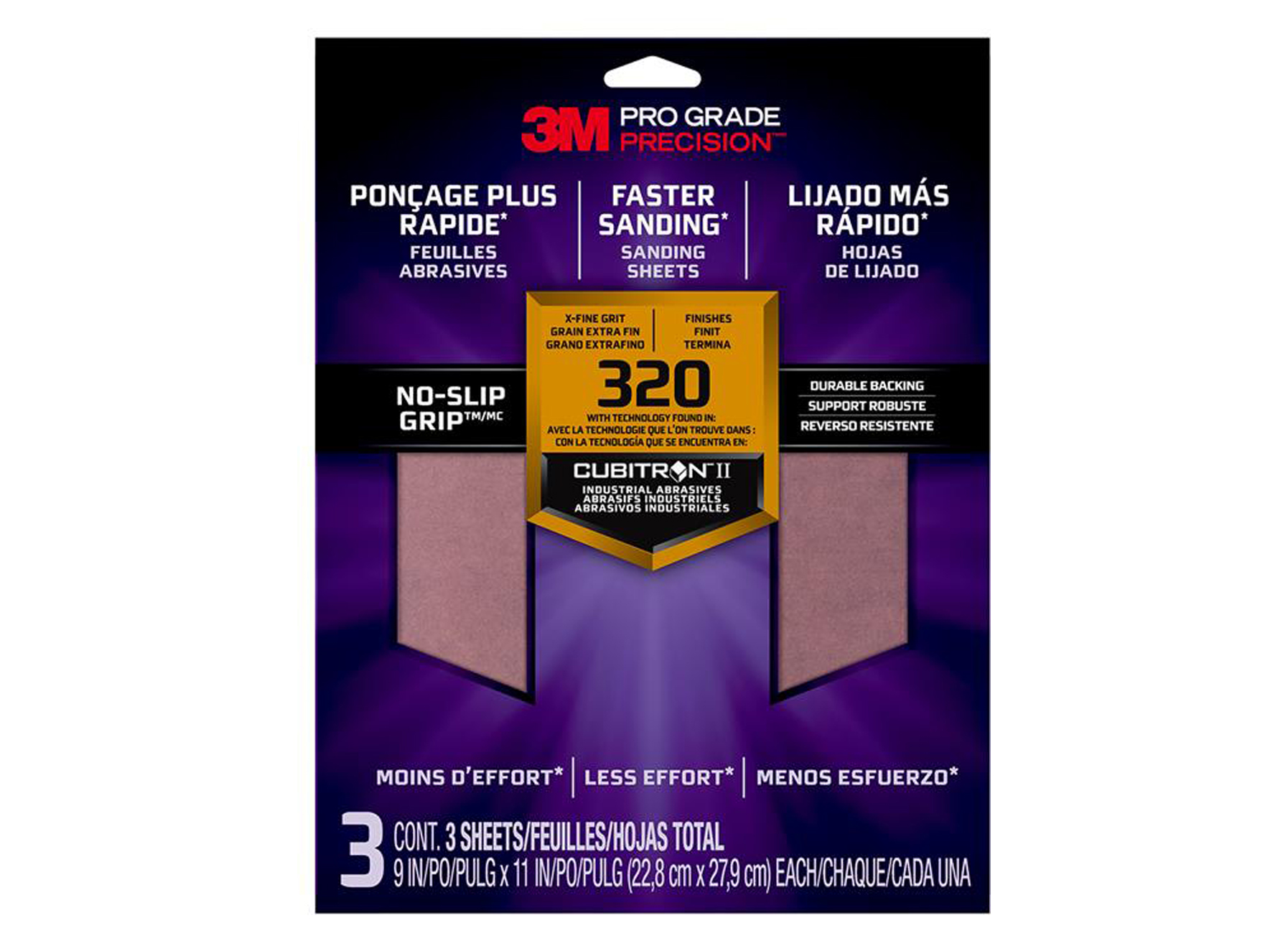 3M PRO GRADE PRECISION FEUILLES A PONCER