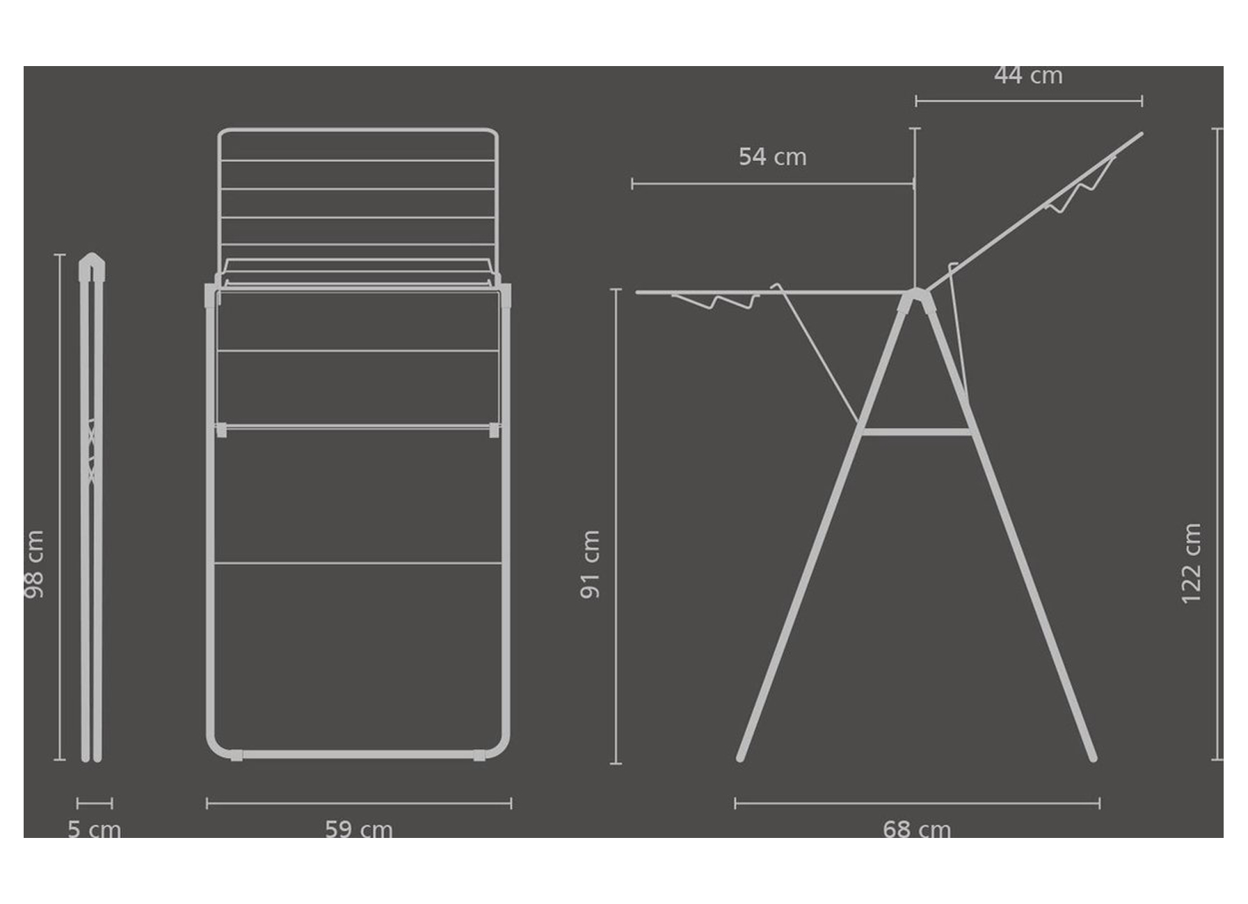 BRABANTIA HANGON DROOGREK 15M WIT