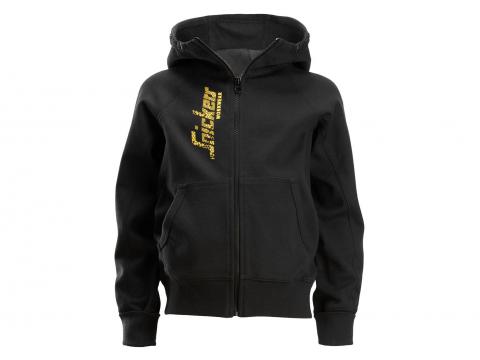 SNICKERS JUNIOR LOGO FULL ZIP HOODIE ZWART M 158/164