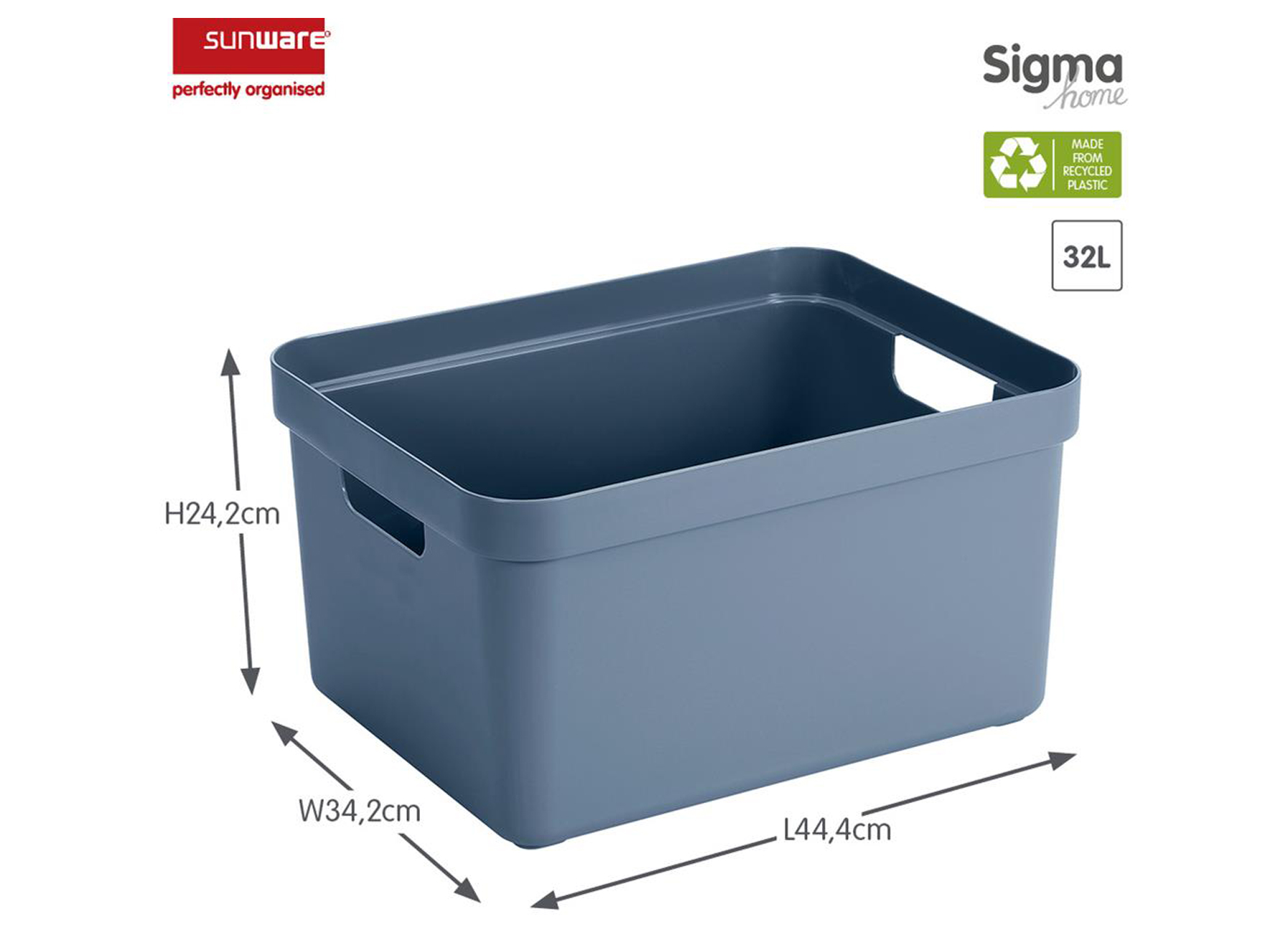 SIGMA HOME BOX 32L DONKER BLAUWGRIJS