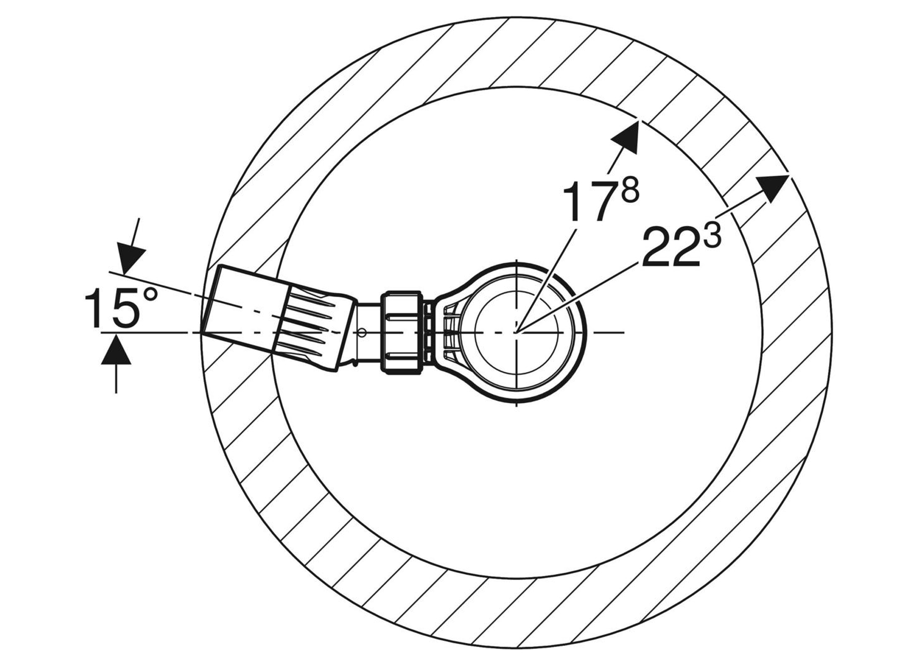 GEBERIT DOUCHESIFON Ø52MM MET AFDEKPLAATJE