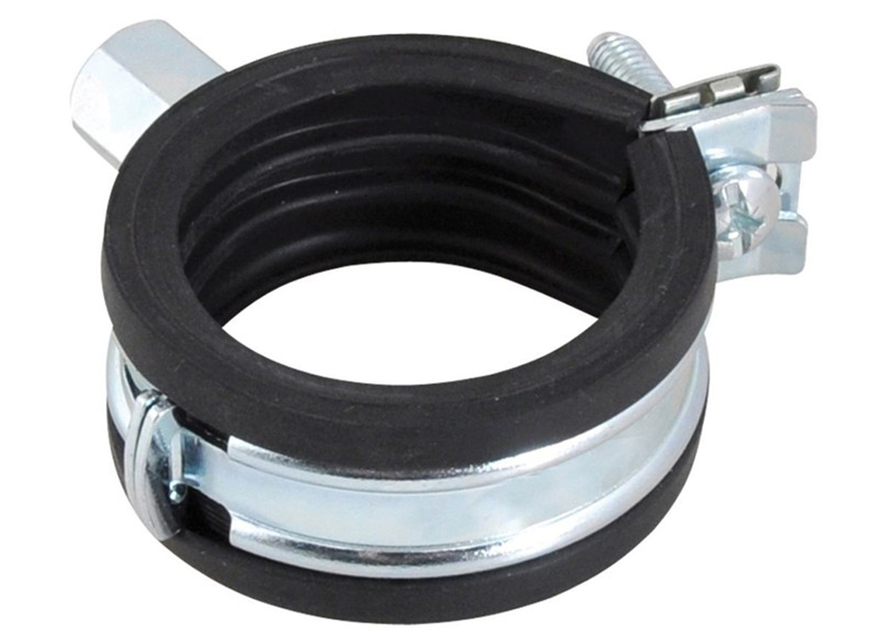 STALEN BEUGEL MET INLAGE M8 Ø25-28MM 3 STUKS