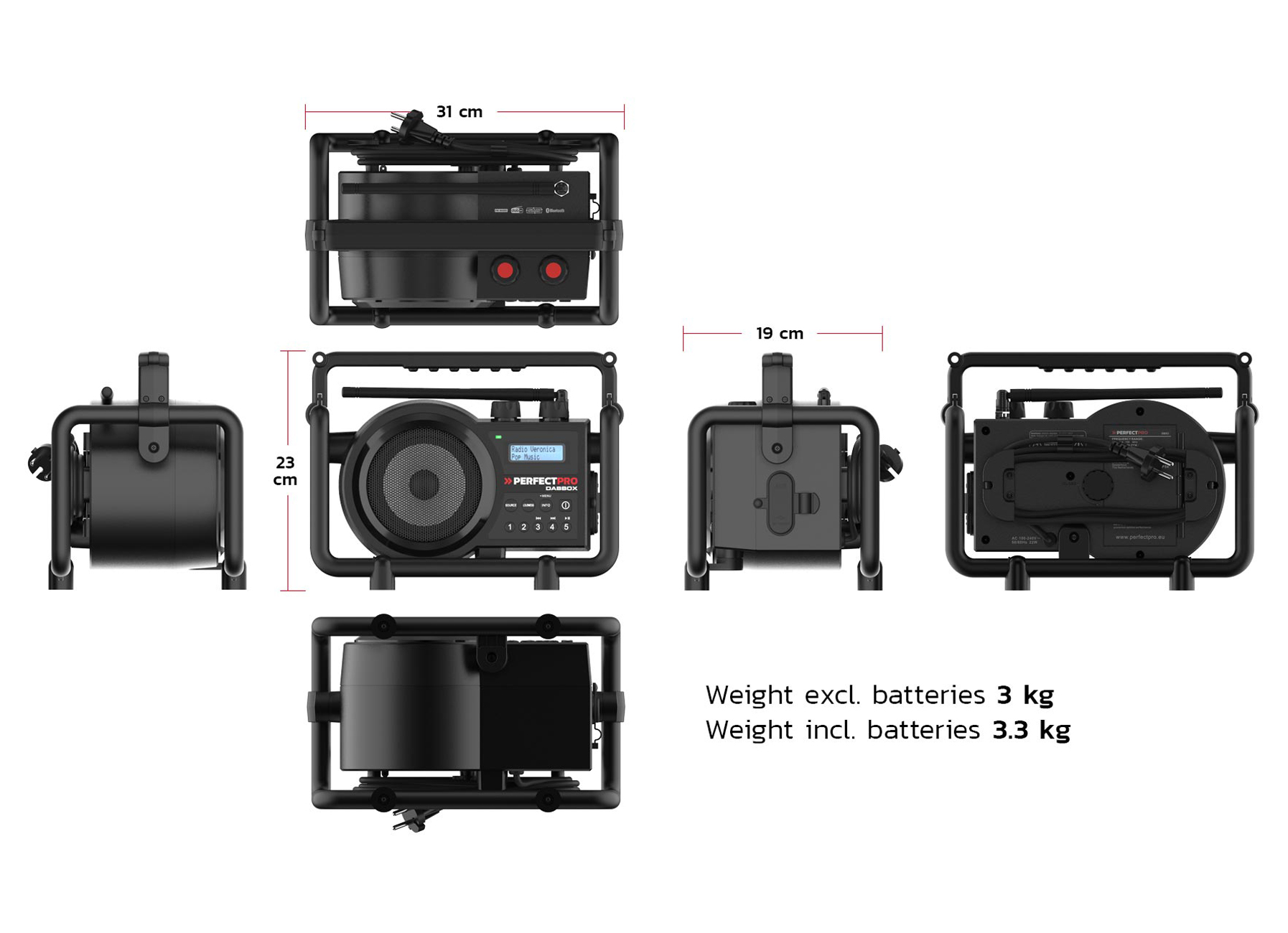 PPRO DABBOX DAB+ / FM / BLUETOOTH / IP54