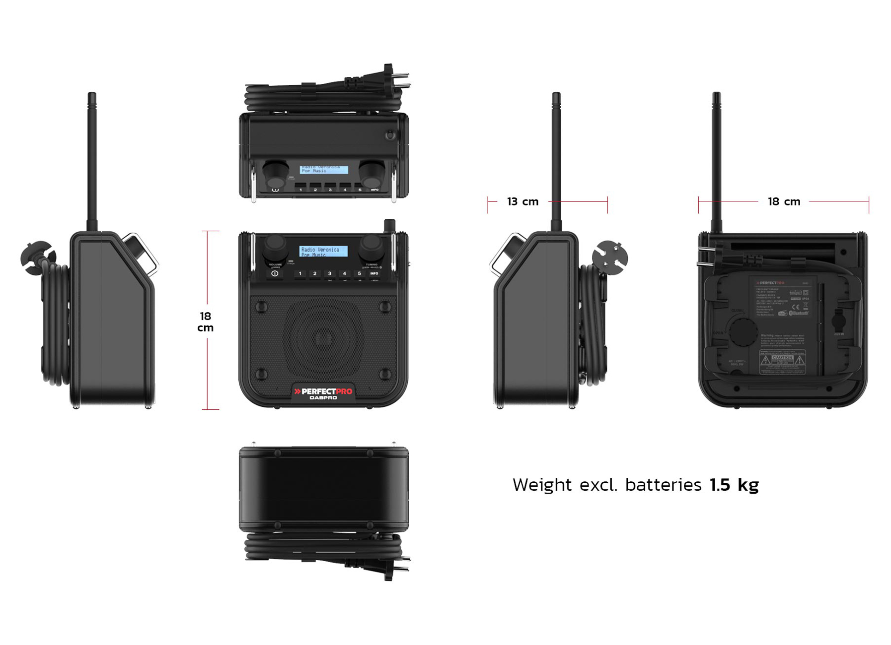 PPRO DABPRO DAB+ / FM / BLUETOOTH / IP54