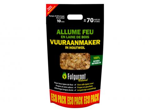 FULGURANT VUURAANMAKER IN HOUTWOL 1KG 65 STUKS