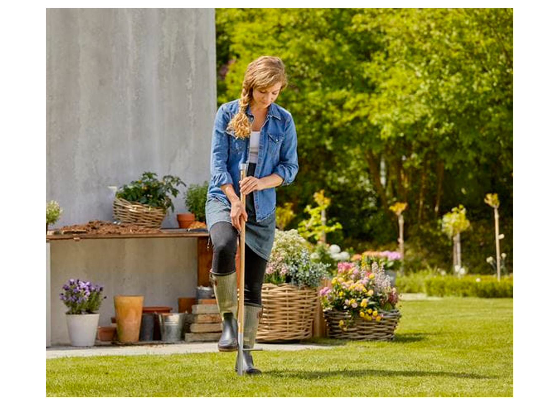 GARDENA CLICKUP! MANCHE EN BOIS